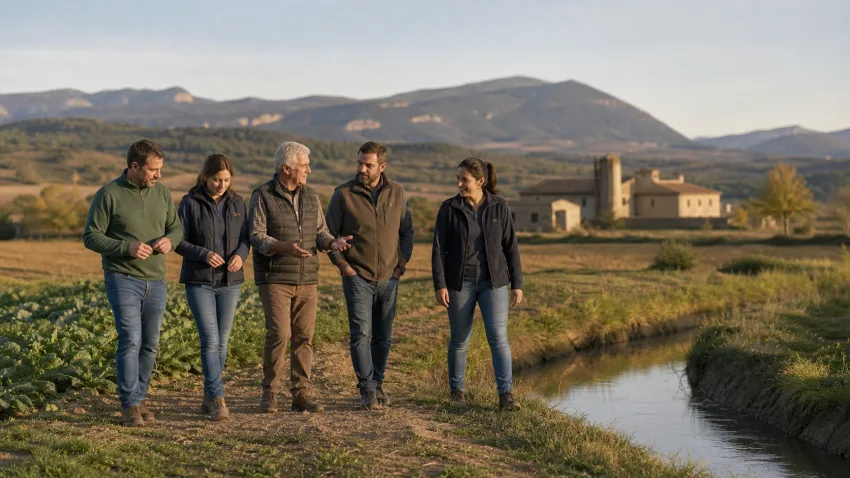 Paisaje agrícola de Huesca y entorno rural de ASAJA