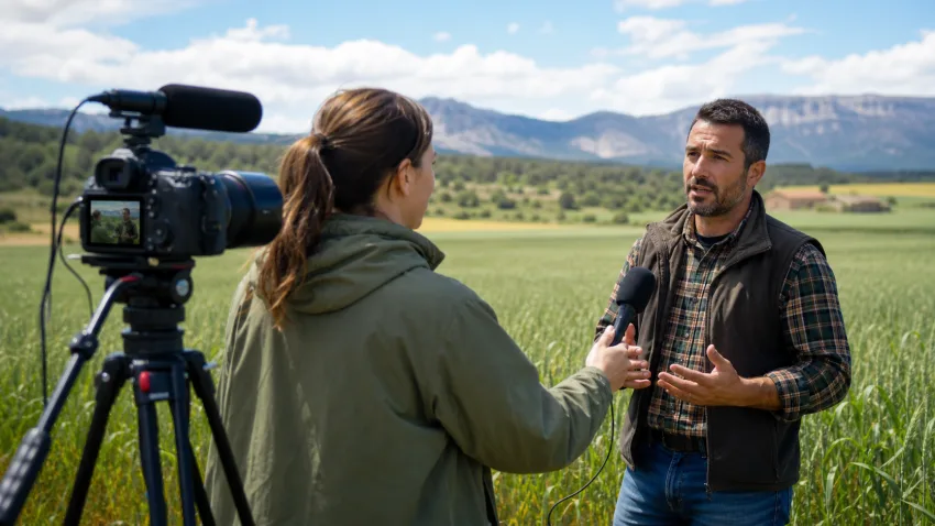 Grabación de vídeos informativos de ASAJA Huesca